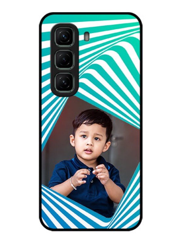 Custom Infinix Hot 50 5G Custom Metal Phone CaseAbstract Spiral Design