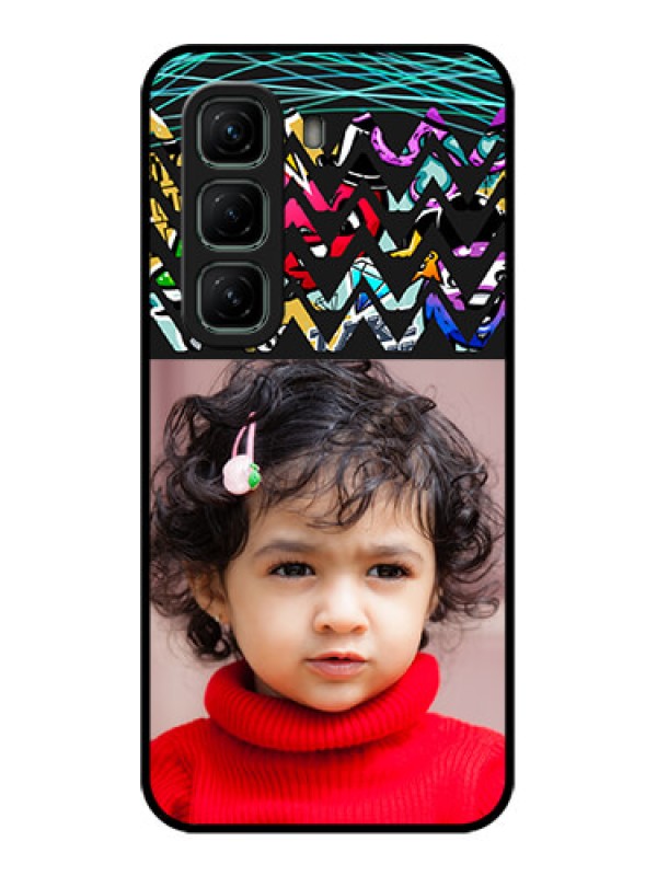 Custom Infinix Hot 50 5G Custom Metal Phone CaseNeon Abstract Design