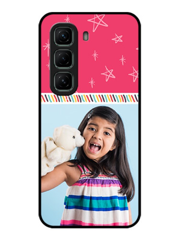 Custom Infinix Hot 50 5G Custom Metal Phone CaseLine Art Design