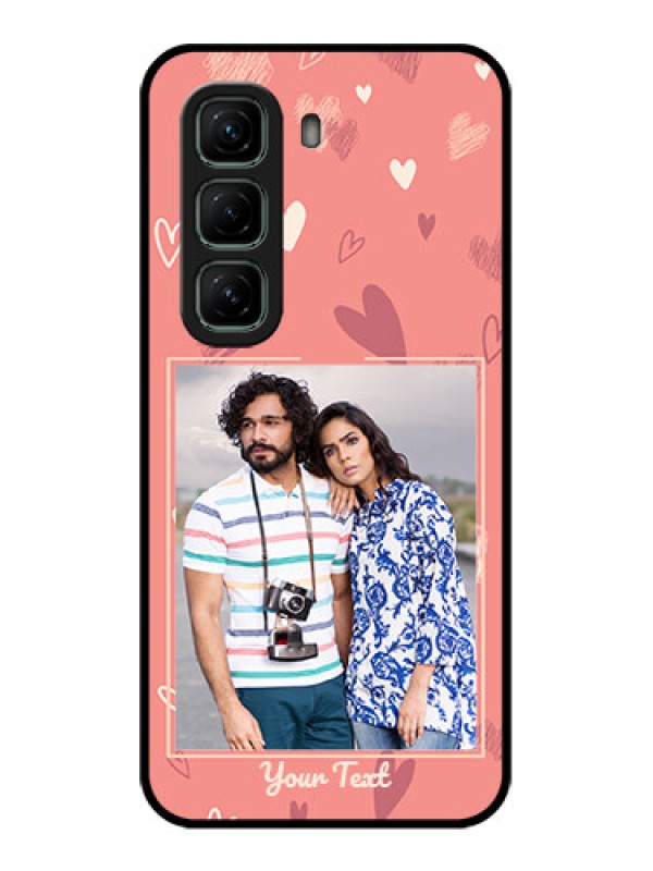 Custom Infinix Hot 50 5G Custom Metal Phone CaseLove Doodle Art Design