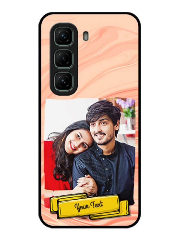 Custom Infinix Hot 50 5G Custom Metal Phone CaseMarble Texture Design