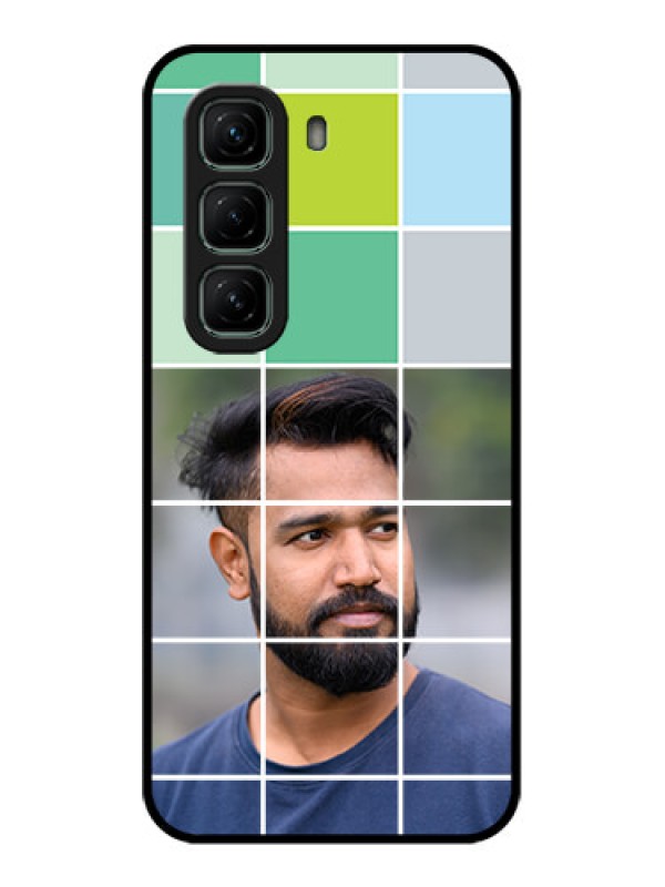 Custom Infinix Hot 50 5G Custom Metal Phone CaseWith White Box Pattern