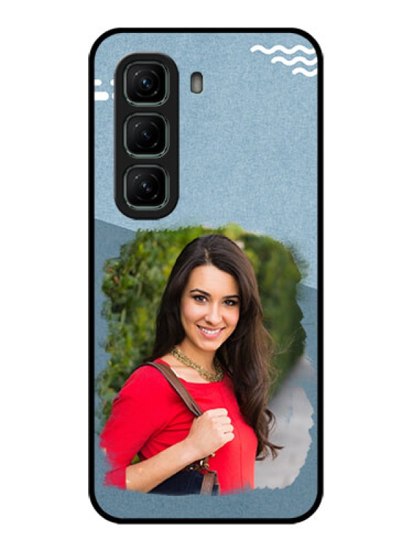 Custom Infinix Hot 50 5G Custom Metal Phone CaseGrunge Line Art Design