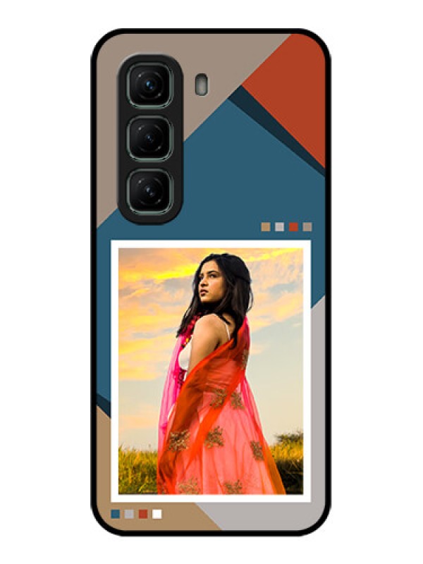 Custom Infinix Hot 50 5G Custom Metal Phone CaseRetro Color Pallet Design