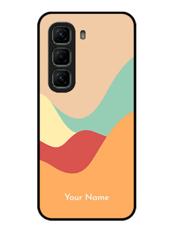 Custom Infinix Hot 50 5G Custom Metal Phone CaseOcean Waves Multi - Colour Design