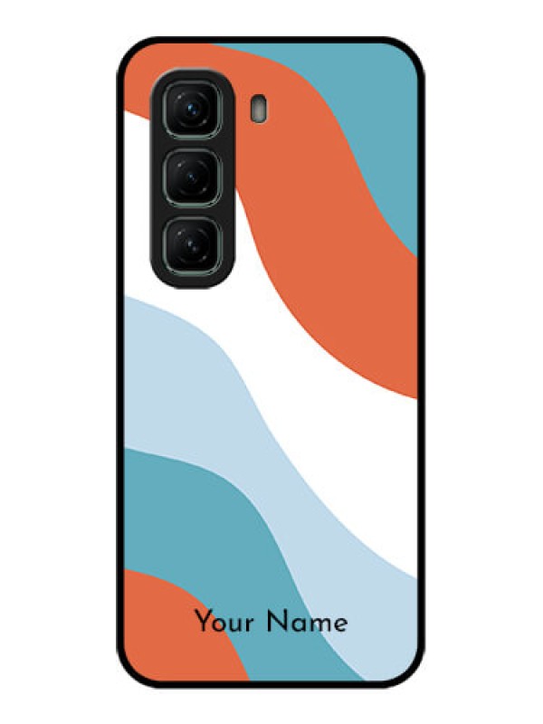 Custom Infinix Hot 50 5G Custom Metal Phone CaseColoured Waves Design