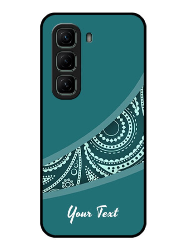 Custom Infinix Hot 50 5G Custom Metal Phone CaseSemi Visible Floral Design