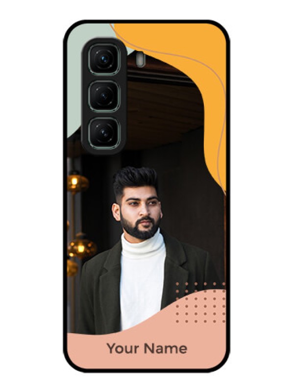 Custom Infinix Hot 50 5G Custom Metal Phone CaseTri - Coloured Overlay Design