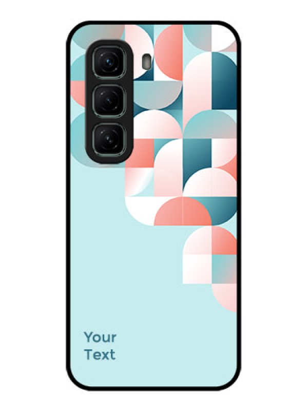 Custom Infinix Hot 50 5G Custom Metal Phone CaseStylish Semi - Circle Pattern Design