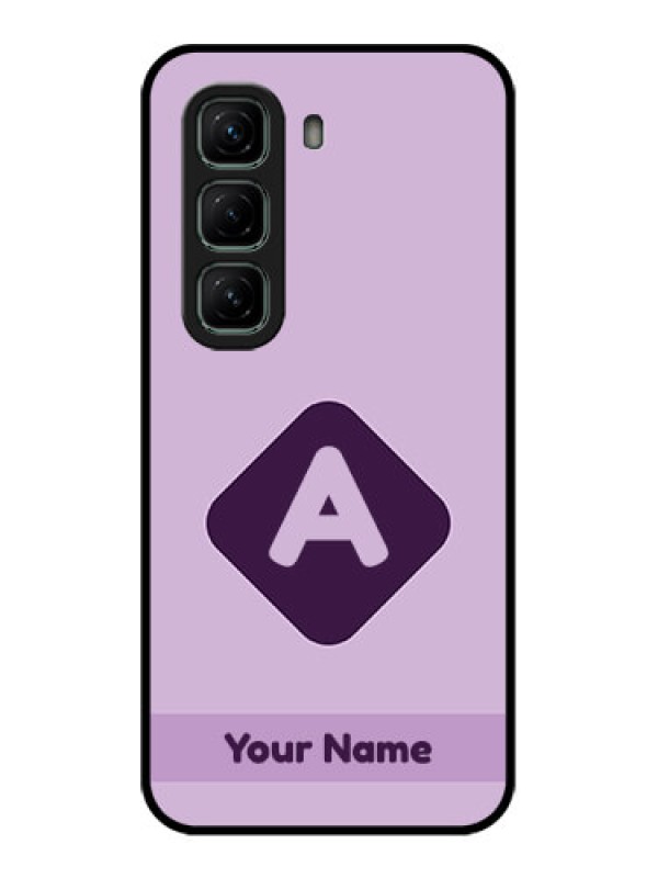 Custom Infinix Hot 50 5G Custom Metal Phone CaseCustom Letter In Curved Badge Design