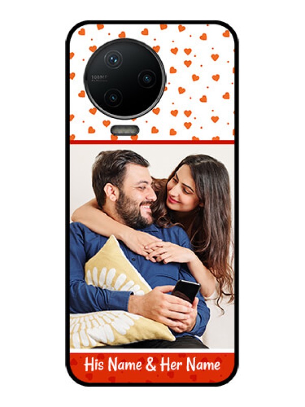 Custom Infinix Note 12 Pro Custom Metal Phone CaseOrange Love Symbol Design