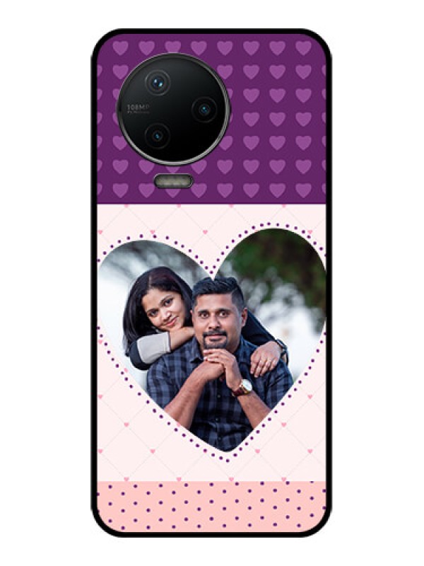 Custom Infinix Note 12 Pro Custom Metal Phone CaseViolet Love Dots Design