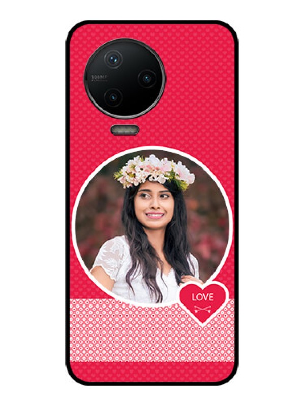 Custom Infinix Note 12 Pro Custom Metal Phone CasePink Color Pattern Design