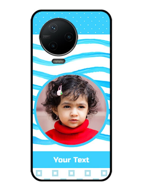 Custom Infinix Note 12 Pro Custom Metal Phone CaseSimple Blue Case Design