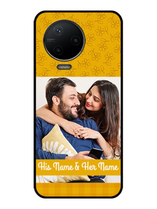 Custom Infinix Note 12 Pro Custom Metal Phone CaseYellow Floral Design