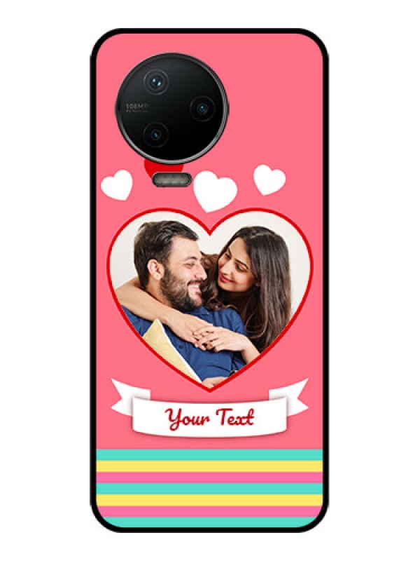 Custom Infinix Note 12 Pro Custom Metal Phone CaseLove Shapes Doodle Design