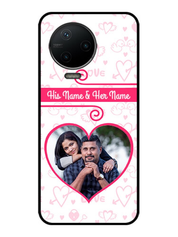 Custom Infinix Note 12 Pro Custom Metal Phone CaseHeart Shape Love Design