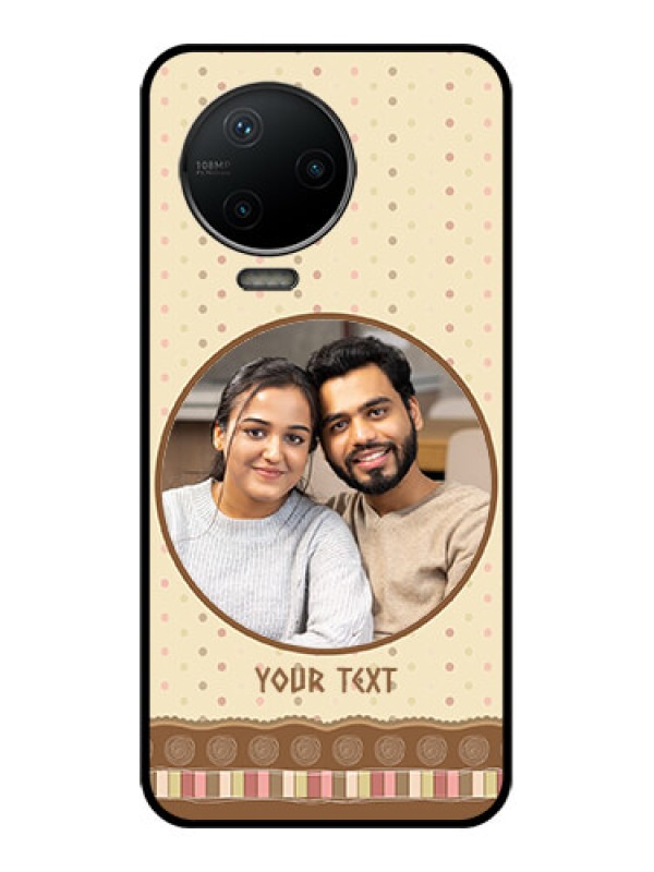 Custom Infinix Note 12 Pro Custom Metal Phone CaseBrown Dotted Mobile Case Design