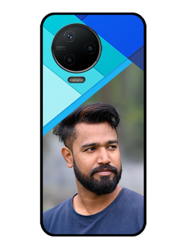 Custom Infinix Note 12 Pro Custom Metal Phone CaseBlue Pattern Design