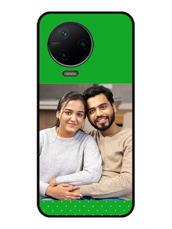 Custom Infinix Note 12 Pro Custom Metal Phone CaseGreen Pattern Design