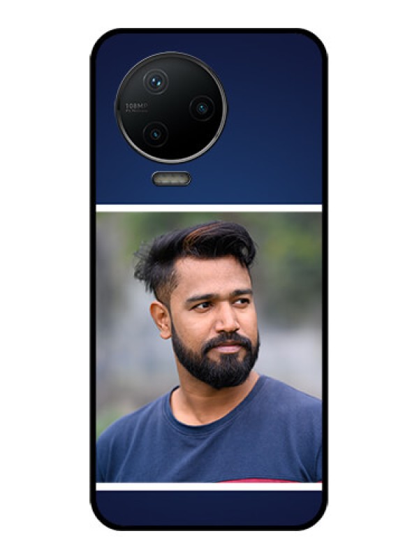 Custom Infinix Note 12 Pro Custom Metal Phone CaseSimple Royal Blue Design