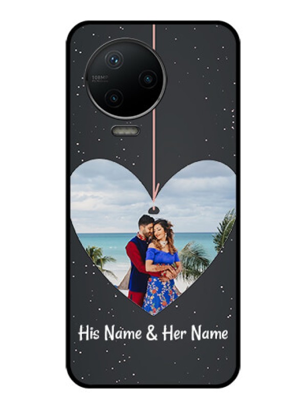 Custom Infinix Note 12 Pro Custom Metal Phone CaseHanging Heart Design