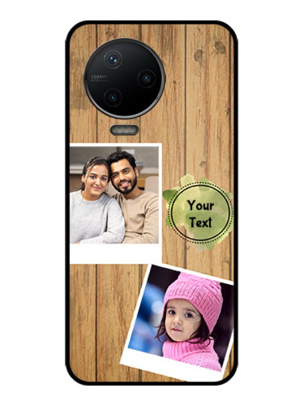 Custom Infinix Note 12 Pro Custom Metal Phone CaseWooden Texture Design