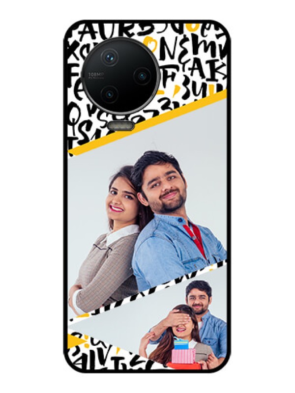 Custom Infinix Note 12 Pro Custom Metal Phone CaseLetters Pattern Design