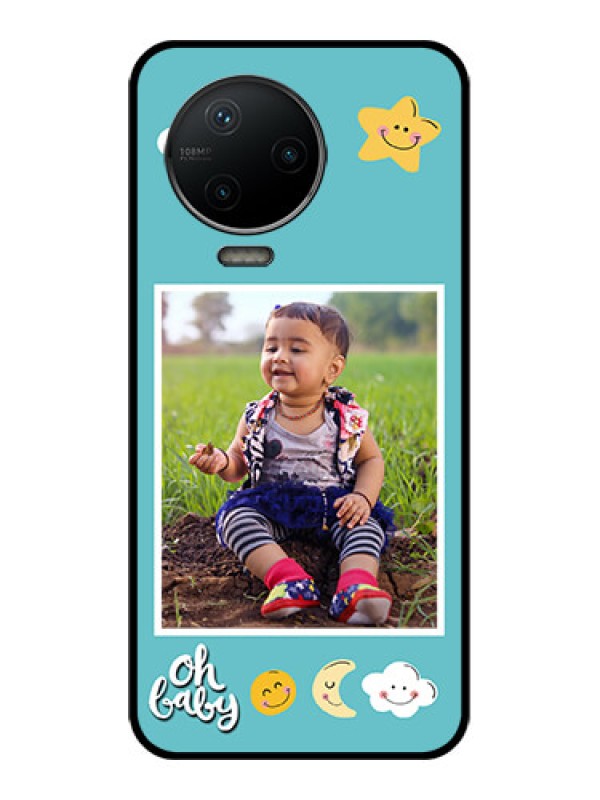 Custom Infinix Note 12 Pro Custom Metal Phone CaseSmiley Kids Stars Design