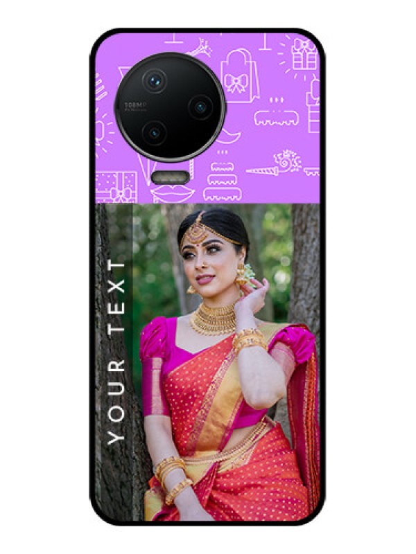 Custom Infinix Note 12 Pro Custom Metal Phone CaseBirthday Icons Design