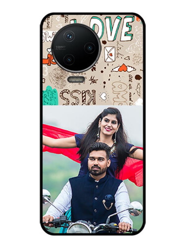 Custom Infinix Note 12 Pro Custom Metal Phone CaseLove Doodle Pattern