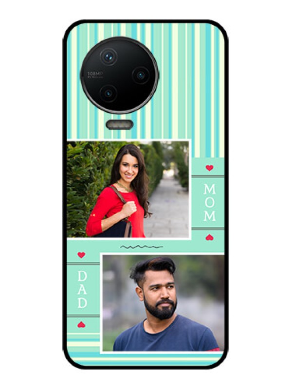 Custom Infinix Note 12 Pro Custom Metal Phone CaseMom and Dad Pic Design