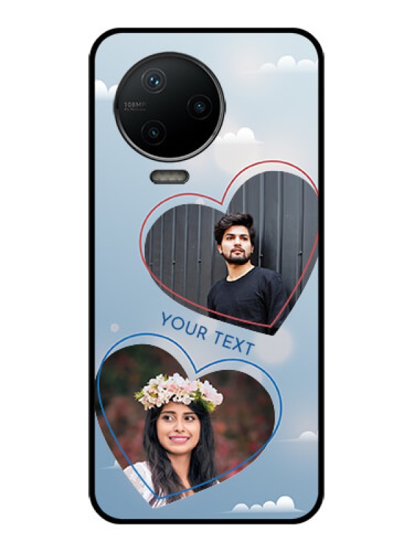 Custom Infinix Note 12 Pro Custom Metal Phone CaseBlue Color Couple Design