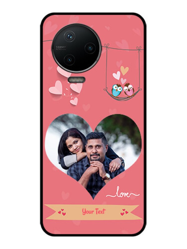 Custom Infinix Note 12 Pro Custom Metal Phone CasePeach Color Love Design