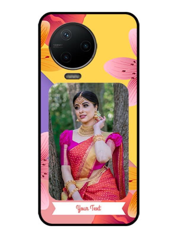 Custom Infinix Note 12 Pro Custom Metal Phone Case3 Image With Vintage Floral Design