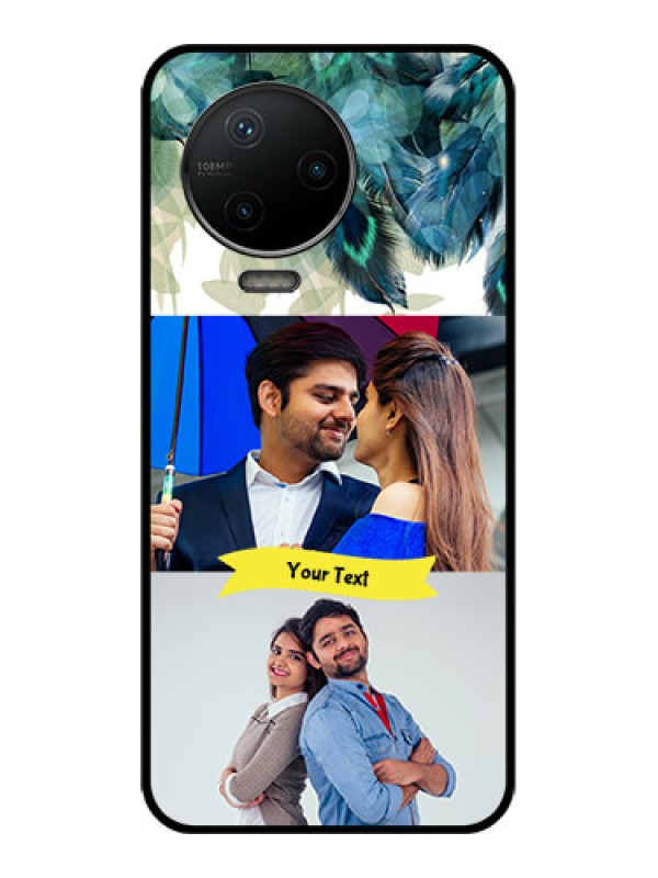 Custom Infinix Note 12 Pro Custom Metal Phone CaseImage With Boho Peacock Feather Design