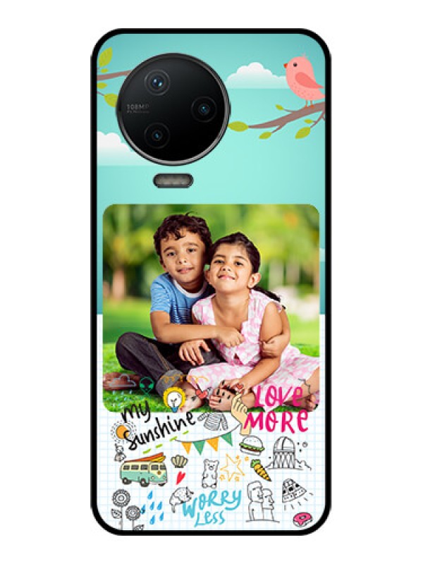 Custom Infinix Note 12 Pro Custom Metal Phone CaseDoodle Love Design