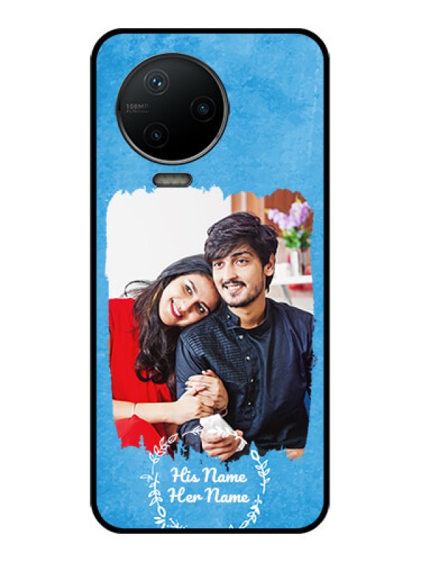 Custom Infinix Note 12 Pro Custom Metal Phone CaseBlue Color Vintage Design