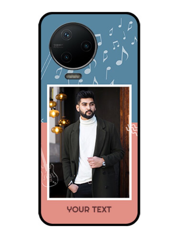 Custom Infinix Note 12 Pro Custom Metal Phone CaseWith Color Musical Note Design