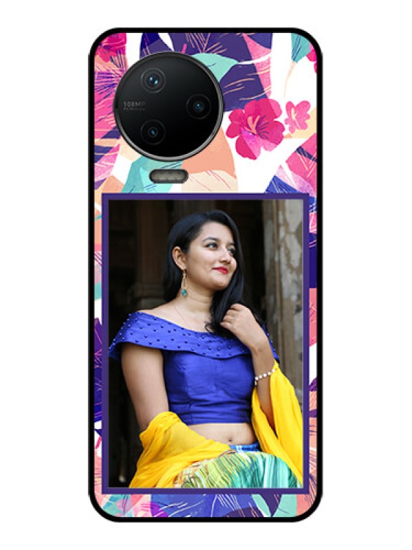 Custom Infinix Note 12 Pro Custom Metal Phone CaseAbstract Floral Design