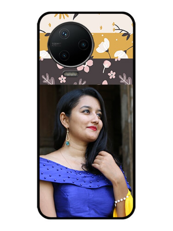 Custom Infinix Note 12 Pro Custom Metal Phone CaseStylish Floral Design