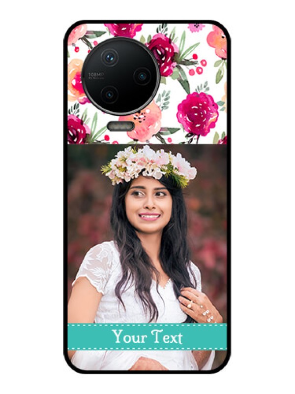 Custom Infinix Note 12 Pro Custom Metal Phone CaseWater Colors Floral Design