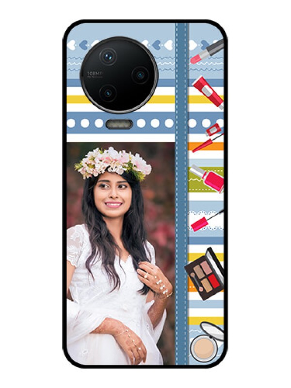 Custom Infinix Note 12 Pro Custom Metal Phone CaseMakeup Icons Design
