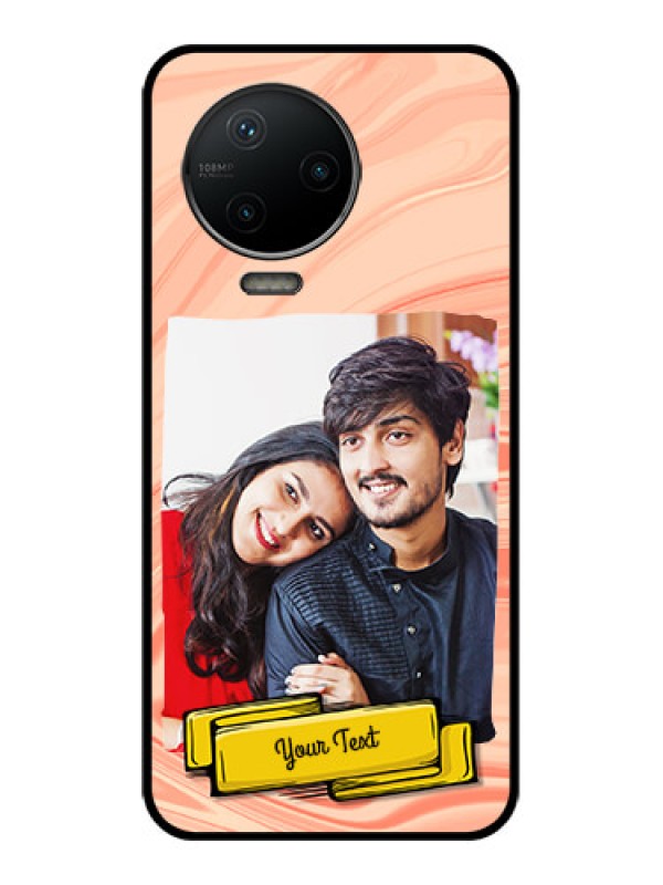 Custom Infinix Note 12 Pro Custom Metal Phone CaseMarble Texture Design