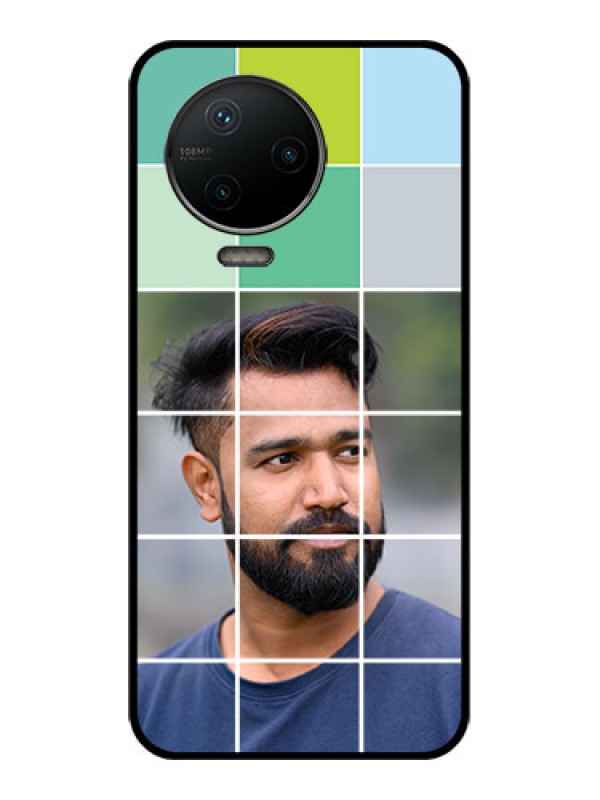 Custom Infinix Note 12 Pro Custom Metal Phone CaseWith White Box Pattern