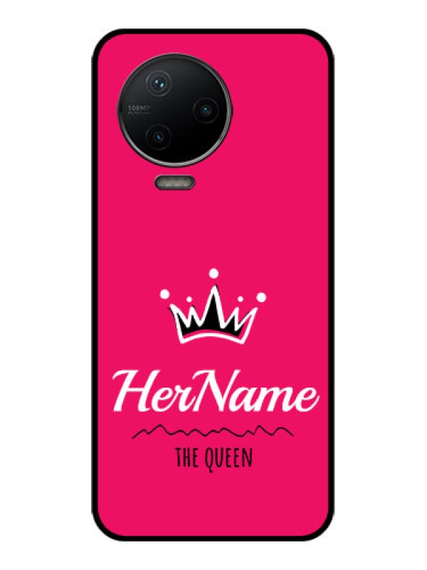 Custom Infinix Note 12 Pro Custom Metal Phone CaseQueen With Name Design