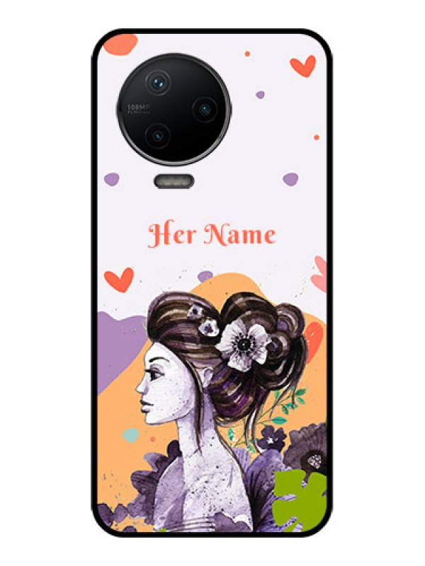 Custom Infinix Note 12 Pro Custom Metal Phone CaseWoman And Nature Design