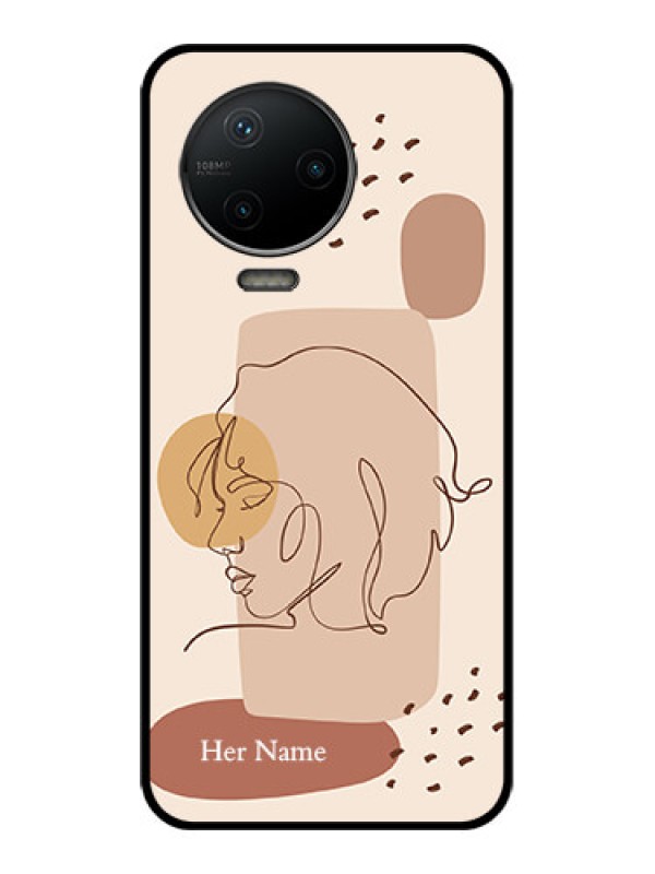 Custom Infinix Note 12 Pro Custom Metal Phone CaseCalm Woman Line Art Design