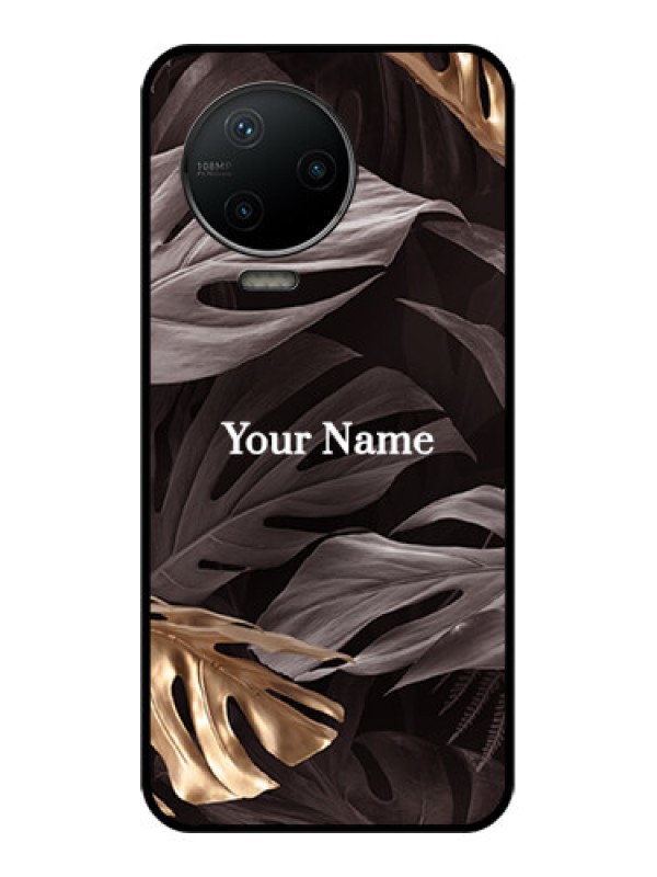 Custom Infinix Note 12 Pro Custom Metal Phone CaseWild Leaves Digital Paint Design