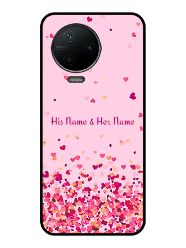 Custom Infinix Note 12 Pro Custom Metal Phone CaseFloating Hearts Design